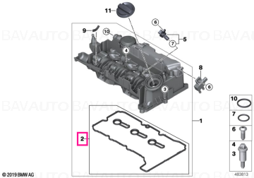 11128473264 - Gasket set, cylinder head cover  - Original BMW