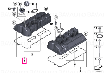 11128648131 - Cylinder head cover ZYL. 1-4 - Original BMW