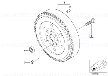11227805708 - Surub volanta M12X1,5X29,15 - BMW - Seria 3 E46, X5 E53 - de la 01.09.2001 - Original BMW Group - BavAUTO