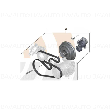 11282365964 - Kit reparatie complet fulie vibrochen BMW Seria 3 E90, E91, E92, E93; X1 E84 - Tip motor N47N - Original BMW