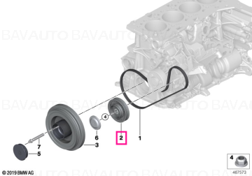 11288638617 - Mechanical belt tensioner 3PK - Original BMW