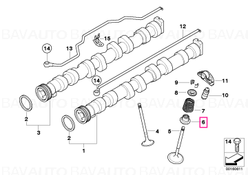 11340035888 - Kit reparatie etansare supapa - BMW - Seria 5 E60 LCI, Seria 5 E61 LCI - de la 01.03.2007 - Original BMW Gro…