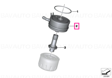 11448543477 - Oil-to-water heat exchanger - Original BMW Motorrad