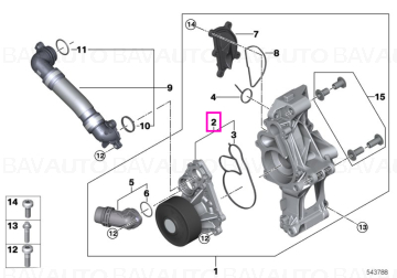 Pompa lichid racire motor - BMW Seria 2 G42, Seria 3 G20 G21, Seria 4 G22 G23 G26, Seria 5 G30 G31, Seria 6 G32, Seria 7 G11 G12, Seria 8 G14 G15 G16, X3 G01, X4 G02, X5 G05, X6 G06, X7 G07, Z4 G29