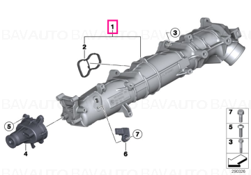 11618515685 - Galerie admisie cu clapete BMW Seria 5, 7, X5, X6 - Tip motor N57D30, N57X - Original BMW