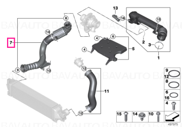 11618585294 - Charge air line  - Original BMW