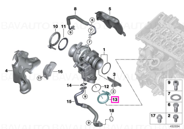 11628519885 - Clemă - BMW - Seria 5 F10 LCI, Seria 5 F11 LCI - de la 02.12.2013 - Original BMW Group - BavAUTO