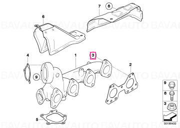 11628597827 - Flange nut M7 - BMW - Seria 5 E60 LCI, Seria 5 E61 LCI - de la 01.03.2007 - Original BMW Group - BavAUTO