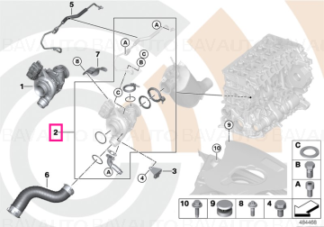 11652456228 - Installation kit, turbocharger VALUE LINE - BMW - Seria 5 F10 LCI, Seria 5 F11 LCI - de la 01.04.2014 - Orig…