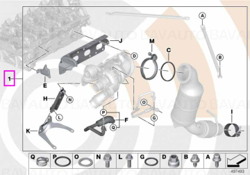 Set garnituri turbosuflanta presiune mare, Value Parts - BMW Seria 4 F32 F33 F36 Gran Coupe