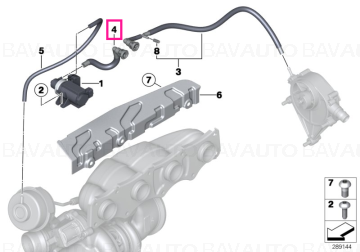 11657607727 - Vacuum hose - Original BMW
