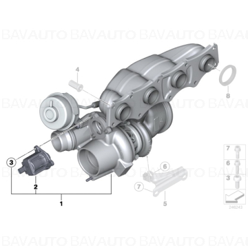 11657635803 - Turbina BMW Seria 1 F20, F21; Seria 3 F30, F31; Seria 5 F10, F11, F18; X1 E84; X3 F25; Z4 E89 - 18i, 20i, 20iX, 25i, 28i, 28iX - Original BMW
