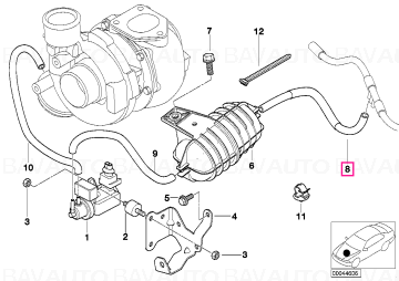 11747797129 - Vacuum hose, black 3,5X2,0 (1 meter) - Original BMW