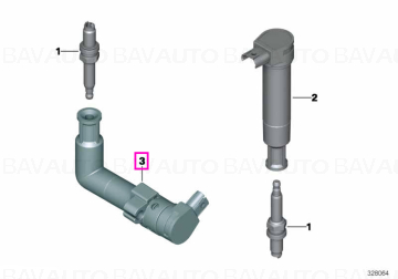 12137715855 - Bobină aprindere oblic stânga 1 KOHM - BMW Motorrad - A67, K25 - de la 02.11.2003 - Original BMW Motorrad Gr…