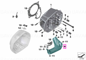 Capac bobina aprindere, stanga - BMW Motorrad K21 (R nineT), K22 (R nineT Pure), K23 (R nineT Scrambler), K33 (R nineT Urban G/S), KR1 (R 12 nineT), KR2 (R 12 G/S), KR3 (R 12)
