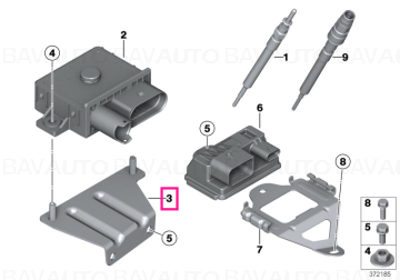 12218507398 - Suport - BMW - Seria 5 E60 LCI, Seria 5 E61 LCI - de la 01.03.2007 - Original BMW Group - BavAUTO