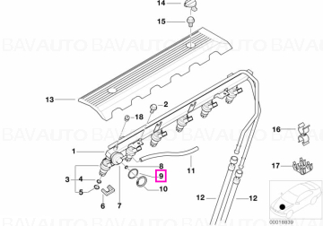 13531438145 - O-Ring 20X2,5 - BMW - Seria 7 E38, Seria 5 E39 - de la 01.09.1995 - Original BMW Group - BavAUTO