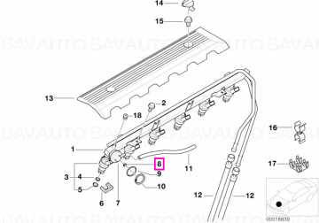 13531438146 - O-Ring 5X1,5 - BMW - Seria 7 E38, Seria 5 E39 - de la 01.09.1995 - Original BMW Group - BavAUTO