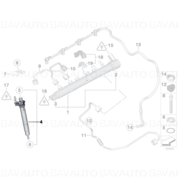 13537810702 - Injector BMW Seria 1, 2, 3, 4, 5, 7, X1, X3, X5 - Original BMW