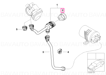 13907509975 - Suport supapă ventilaţie - BMW - Seria 3 E46, X5 E53 - de la 01.04.2001 - Original BMW Group - BavAUTO