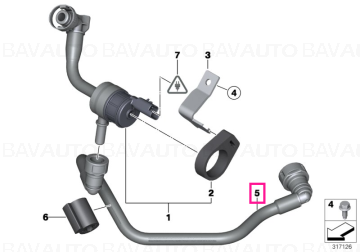 16122753134 - Vent pipe - BMW - Mini - Mini 3 Usi R56, Mini 3 Usi R56 LCI - de la 01.09.2006 - Original BMW - Mini Group -…