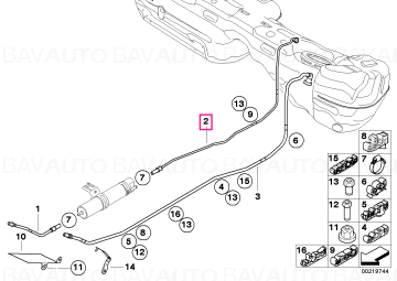 16126766441 - Rear fuel feed line  - Original BMW