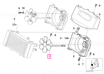17117656030 - Ventilator - BMW Motorrad - C1N, K14 - de la 01.12.1999 - Original BMW Motorrad Group - BavAUTO