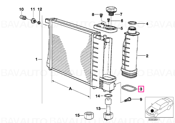 17211712965 - Inel etansare D=77,0MM - BMW - Seria 3 E30, Seria 5 E34 - de la 01.09.1987 - Original BMW Group - BavAUTO