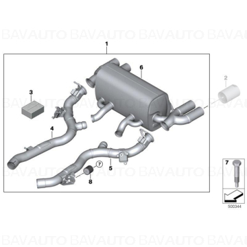 18302459928 - Sistem de esapament "BMW M Performance" - BMW F87N - Original BMW M Performance