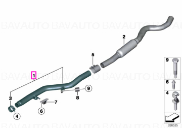 Conducta evacuare, fata - BMW Seria 3 F30 F31, Seria 4 F32 F33 F36