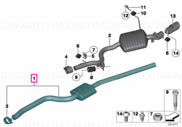 Toba intermediara, sistem evacuare - BMW X1 E84