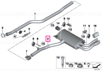 18308511112 - Rear silencer - Original BMW