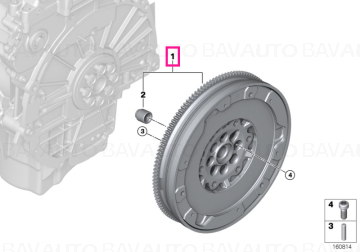 21207637279 - Volanta masa dubla BMW Seria 1 E81, E82, E87, E88; Seria 3 E90, E91, E92, E93; Seria 5 E60, E61; X1 E84; X3 E83 - Original BMW