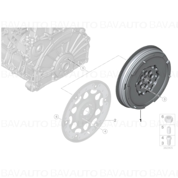 21208600218 - Volanta masa dubla BMW Seria 1 F40; Seria 2 F45, F46;  X1 F48; X2 F39; MINI F60 - Original BMW
