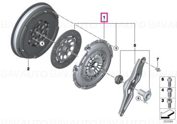 21209454318 - Set clutch parts D=228MM - Original BMW