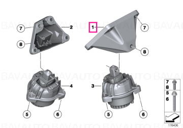 22112284111 - Engine supporting bracket, left  - Original BMW