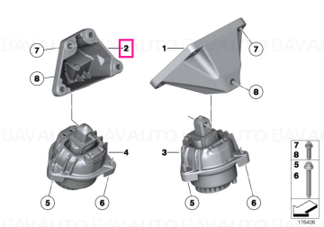 22112284112 - Engine supporting bracket, right  - Original BMW