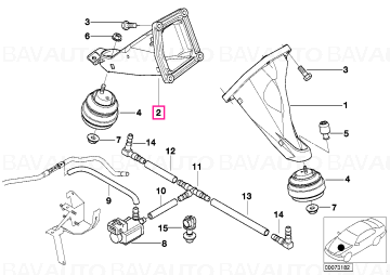 22116751324 - ENGINE CARR - Original BMW
