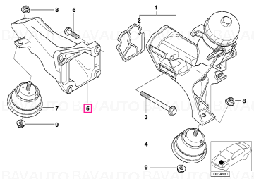 22116754185 - Suport dreapta motor - Original BMW