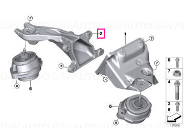 22116757708 - Engine supporting bracket, right  - Original BMW