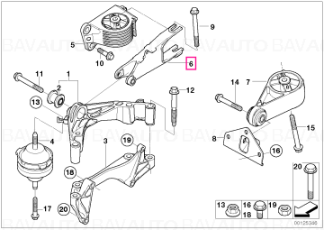 22116758539 - Spprtg brckt - Original BMW