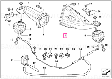 22116761565 - Suport stanga motor - Original BMW