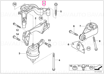 22116764328 - Spprtg brckt - Original BMW