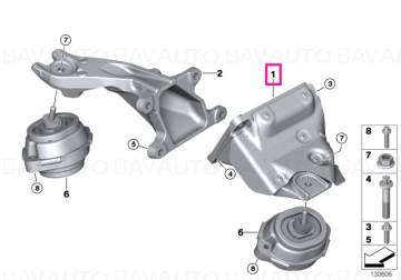 22116766785 - Engine supporting bracket, left  - Original BMW