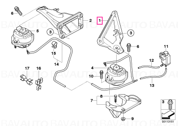 22116770005 - Spprtg brckt - Original BMW