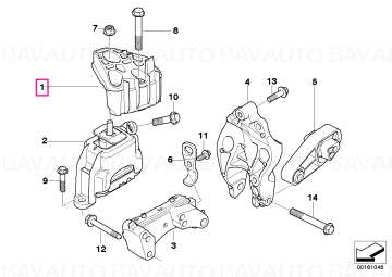 22116772042 - Engine supporting bracket  - Original BMW