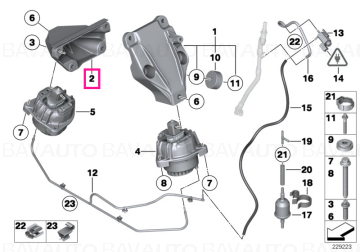 22116777624 - Engine supporting bracket, right  - Original BMW