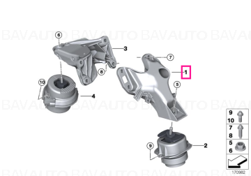 22116778331 - Suport motor, stanga - BMW X5 E70, X6 E71 - Original BMW