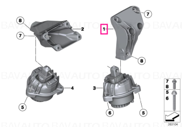 22116781233 - Engine supporting bracket, left  - Original BMW