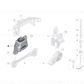 22116782374 - Tampon motor - Mini Cabrio R57, Clubman R55, Countryman R60, Coupe R58, Paceman R61, Roadster R59, R56 - Original BMW